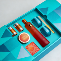 Boîte d'emballage de luxe pour ensemble de soins de la peau de haute qualité, kit de soins capillaires, boîte à tiroir rigide avec corde, boîte d'emballage cosmétique pour soins du visage