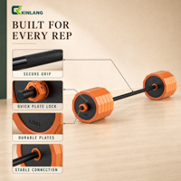 Ensemble d'haltères et de barres de musculation portables pour hommes avec barre de développé couché pour la pratique de la musculation à domicile ou en salle de sport