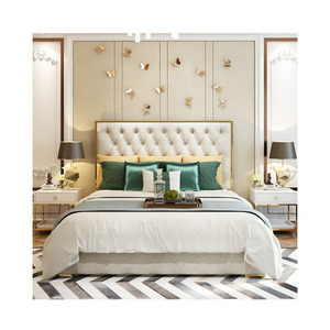 Ensemble de meubles de chambre à coucher de luxe au design moderne, prix abordable, lit avec fonction de rangement - Product Image 1
