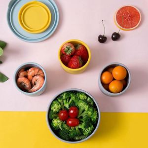Silicone Lunch Bento Box for Students Leak Proof Food Storage Container Set Oven Microwave Freezer and Dishwasher Safe - Product Image 3