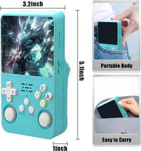 Consola de juegos <span class=keywords><strong>retro</strong></span> portátil R36S con sistema Linux de código abierto, pantalla IPS de 3,5 pulgadas, más de 20000 juegos, reproductor de videojuegos portátil de 64GB - Product Image 2