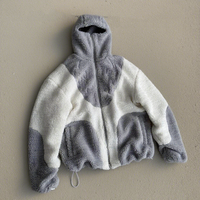Veste en polaire à fermeture éclair, personnalisée avec logo brodé, de haute qualité, écologique, respirante, chaude pour l'hiver, épaisse, style streetwear, à carreaux