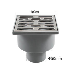 WaiiHO 035 - Drenaje de Piso Cuadrado Moderno, Acero Inoxidable 304, PVC Pulido, Acabado Electrochapado, Filtro Extraíble Antiobstrucciones - Product Image 3