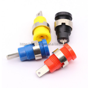 Prise banane 4mm à courant élevé laiton <span class=keywords><strong>femelle</strong></span> adaptateur connecteur trou 12mm panneau de sécurité prise banane - Product Image 6