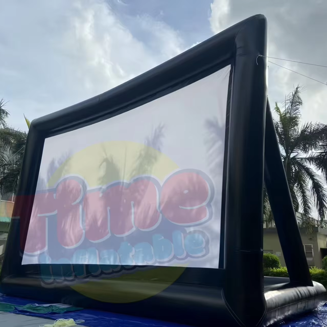 24 FT Outdoor Inflatable Movie Screen Front and Rear Projection Projector Screen Air Blower Inflatable Movie Screen