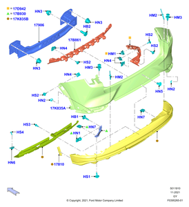 N° OE Remplacement de l'ensemble de pare-chocs arrière en plastique+ABS LJ9Z 17724-C pour <span class=keywords><strong>Mustang</strong></span> Mach-E <span class=keywords><strong>2021</strong></span> et plus, d'occasion - Product Image 3