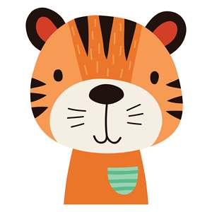 Set regalo per bambini vernice Dropshipping con numeri tigre taglia piccola 20*20 simpatici animali disegnano per numero - Product Image 1