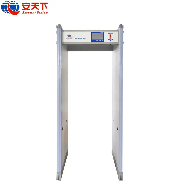 45 zone 7inch LCD display high sensitivity walk through metal detector door frame metal gate Safeway system AT300S