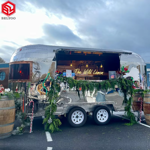 Food Truck Remolque Bar Móvil para Comida Rápida, Helados y Café, Cocina Móvil de Acero Inoxidable, Remolque de Comida Vintage con Equipamiento Completo - Product Image 1