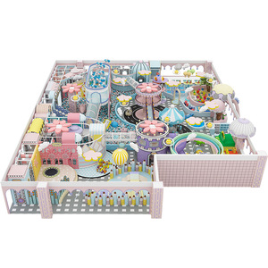 Vente directe d'usine Aire de jeux intérieure pour enfants avec toboggans, tyroliennes et autres installations de divertissement Personnalisable à la vente - Product Image 2