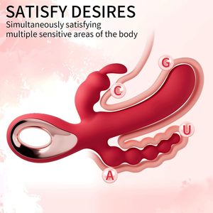 Vibrador de Clítoris para Mujeres, Vibrador de Conejo 3 en 1, Estimulador Triple, Masajeador de Clítoris y Punto G con Cuentas - Product Image 6