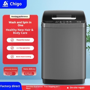 Lave-linge séchant intégré Chigo en acier inoxydable, entièrement automatique, grande capacité 10 kg, idéal pour logements locatifs - Product Image 4