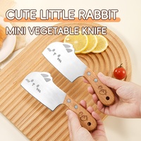 Nouveau modèle de couteau utilitaire miniature pour enfants en acier inoxydable avec manche en bois