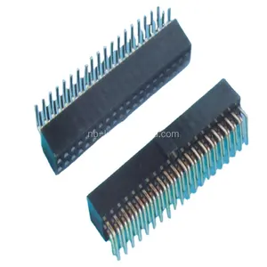 2.54mm right angle Female Header Connector Dual Row R/A PCB with polarizing bump