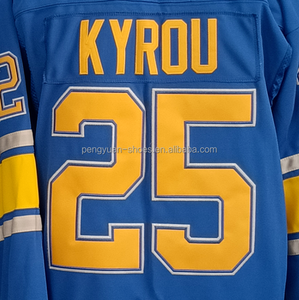 <span class=keywords><strong>Jersey</strong></span> de hockey nacional cosido de la mejor calidad alternativo azul listo para enviar St. Louis Binnington - Product Image 3