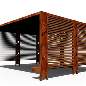 GNEE Acier Corten Moderne Jardin Jardin Décoratif Gazebo en Métal Maison patio gazebo - Product Image 3