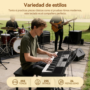 Clavier Musical d'Apprentissage Terence Sp611 61 Touches, Piano Jouet Électronique, Orgue Électronique, Synthétiseur, Instruments <span class=keywords><strong>de</strong></span> Clavier - Product Image 2