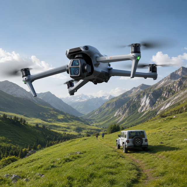 Compact Air 3S RC-N3 Drones Fly More Bundle 4K/120fps Video 1-Inch Primary Camera Forward LiDAR 20km Range Quadcopters