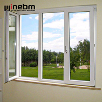 Ventanas Abatibles de Aluminio con Doble Acristalamiento, Diseño Profesional Personalizable, Ventana Americana Moderna de Doble Hoja