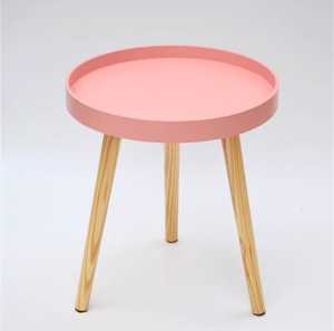 Tavolino da Salotto <span class=keywords><strong>Verde</strong></span> con Vassoio Rotondo, Tavolini da Caffè Multifunzionali in Legno e <span class=keywords><strong>Plastica</strong></span>, Tavolino da Divano per Camera da Letto - Product Image 6