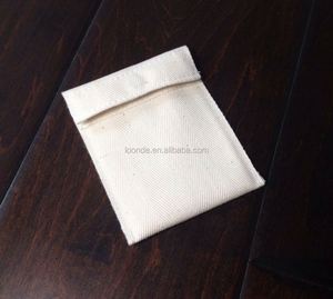 Pochette de voyage pour bijoux en coton anti-ternissement à double poche avec fermeture à pression - Product Image 4