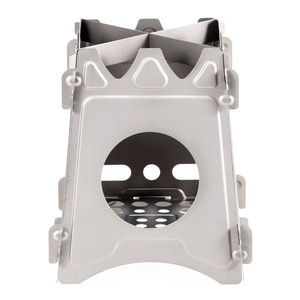 Camping Wood <b>Stove</b> Portable Folding Lightweight Titanium Wood Burning Backpacking <b>Stove</b> for Outdoor Survival Cooking - Product Image 2