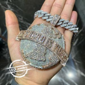 Ciondolo con Lettera Personalizzata 3D - Collana Hip Hop in Oro 9K-18K con Diamanti Baguette VVS da Laboratorio (Certificato IGI) - Product Image 3