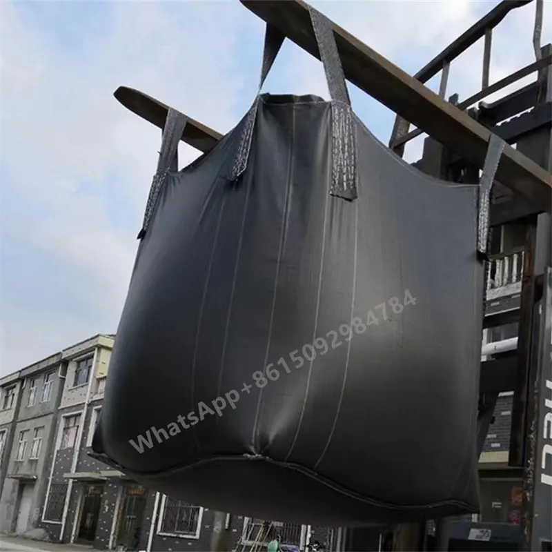 Black Giant BagFibc Jumbo Bags Breathable Big Ton Bulk Plastic Bags Vacuum Jumbo Bag with Breathable Feature