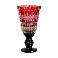 Vase de table en verre fait main créatif de haute qualité artisanat de glaçure de luxe ornements décoratifs doux pour les arrangements floraux de salon