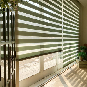 Persianas Horizontales Eléctricas CHANGANE Sally, Hechas a Mano en Corea, con Diseño Zebra, Inteligentes, con Filtro de Luz, Control Remoto Integrado, Doble Capa - Product Image 3