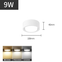 Lampe de downlight LED ultra mince usage domestique plafonnier circulaire luminaires montés en surface