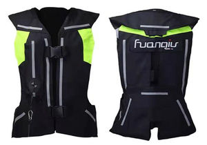 Gilet airbag moto avec bandes réfléchissantes – Tenue de course pour une conduite nocturne plus sûre avec protection dorsale - Product Image 3