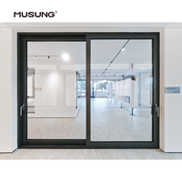 Portes coulissantes en aluminium à rupture de pont thermique, écoénergétiques, sur mesure, avec double vitrage trempé, pour balcon, patio, entrée