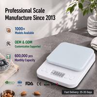Báscula Digital de Cocina Azul, Báscula Electrónica de Alta Precisión con Pantalla LCD, Báscula de Cocina Compacta y Delgada