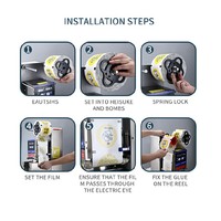 Scelleuse automatique de gobelets Baiwin 500 tasses/heure, thermoscellage à chaud et à froid pour gobelets PP, PE, PC, idéale pour les salons de thé, les boissons lactées et les desserts.