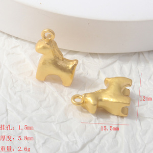 2026 Zodiac Horse Zubehör Ancient <span class=keywords><strong>Fa</strong></span> <span class=keywords><strong>Sha</strong></span> Jin Cartoon Niedlich Sofortiges Geld Einhorn DIY Anhänger Großhandel Fabrik Hot Sale - Product Image 5