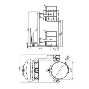 Prezzo competitivo manuale mano semi elettrico carrello elevatore tamburo olio auto caricatore impilatore transpallet sollevatore di alta qualità - Product Image 4