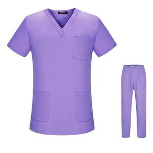 Conjunto <span class=keywords><strong>de</strong></span> uniforme <span class=keywords><strong>de</strong></span> hospital con cierre elástico bueno y cómodo, ropa <span class=keywords><strong>de</strong></span> trabajo, uniforme <span class=keywords><strong>de</strong></span> médico elástico completo - Product Image 4