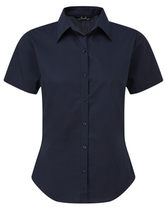 Solid Color <strong>Blouse</strong> for Women <strong>Smart</strong> Casual Work Viscose Polyester Spandex Working Woven Shirt - Product Image 2