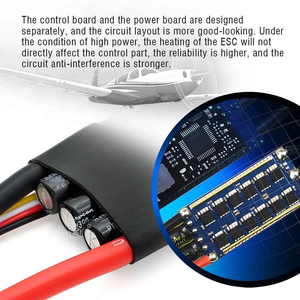 Flier 20A-100A Brushless ESC Speed Controller with BEC 2-6S for <b>RC</b> <b>Airplanes</b> and Helicopter - Product Image 5