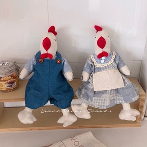 Ensemble <span class=keywords><strong>de</strong></span> peluches <span class=keywords><strong>de</strong></span> poulets mignons pour couple avec tenues, jouets décoratifs en lin en forme <span class=keywords><strong>de</strong></span> poules et coqs, animaux <span class=keywords><strong>de</strong></span> la ferme en peluche - Product Image 5