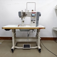 Machine à coudre industrielle à aiguille simple à alimentation par rouleau JN5-1, écran d'affichage des boutons, machine à coudre à pied de lit, machine à coudre pour chaussures