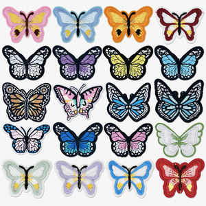Parche Bordado Personalizado al por Mayor, Termoadhesivo o para Coser, con Forma de Mariposa Colorida, para Ropa, Sombreros y Manualidades - Product Image 4