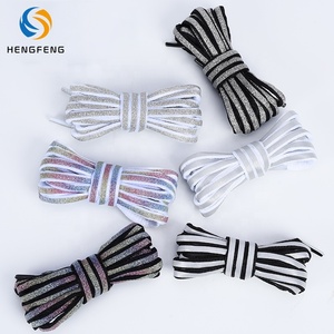 Alta luce bagliore nel buio luminoso fluorescente forma rotonda scintillante Sneakers lacci delle scarpe semicerchio riflettente lacci delle scarpe - Product Image 2