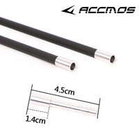 ACCMOS DIY Insert en aluminium de 5,2 mm pour flèches en carbone/fibre de verre de 6,3/6,8/7,1 mm de diamètre extérieur, pour tir à l'arc et chasse