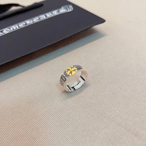 แหวนรูปกางเขนสไตล์โครมฮาร์ท วินเทจ พังก์ ฮิปฮอป สำหรับผู้ชายและผู้หญิง - Product Image 1