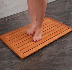 Tapis de douche rectangulaire en teck massif fabriqué à la machine Utoplike, antidérapant, écologique, grand format pour salle de bain, <span class=keywords><strong>spa</strong></span>, maison, extérieur - Product Image 5