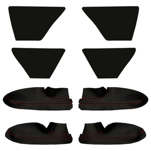 Kits d'intérieur pour Honda Accord 9ème génération 2014-2016, revêtement de panneau de porte et accoudoir en cuir microfibre noir, modification et amélioration - Product Image 3