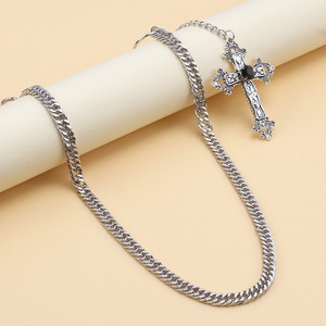 <b>Cross</b> Pendant Pants <b>Chain</b> Zinc Alloy Single Layer Hip Hop Fashion Accessory Daily Wear - Product Image 3