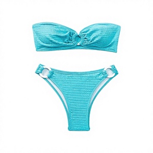 Women's Blue Push up <b>Bikini</b> 2 Piece <b>Set</b> with Letter Print Quick Dry & Breathable <b>Plus</b> <b>Size</b> Swimwear - Product Image 2